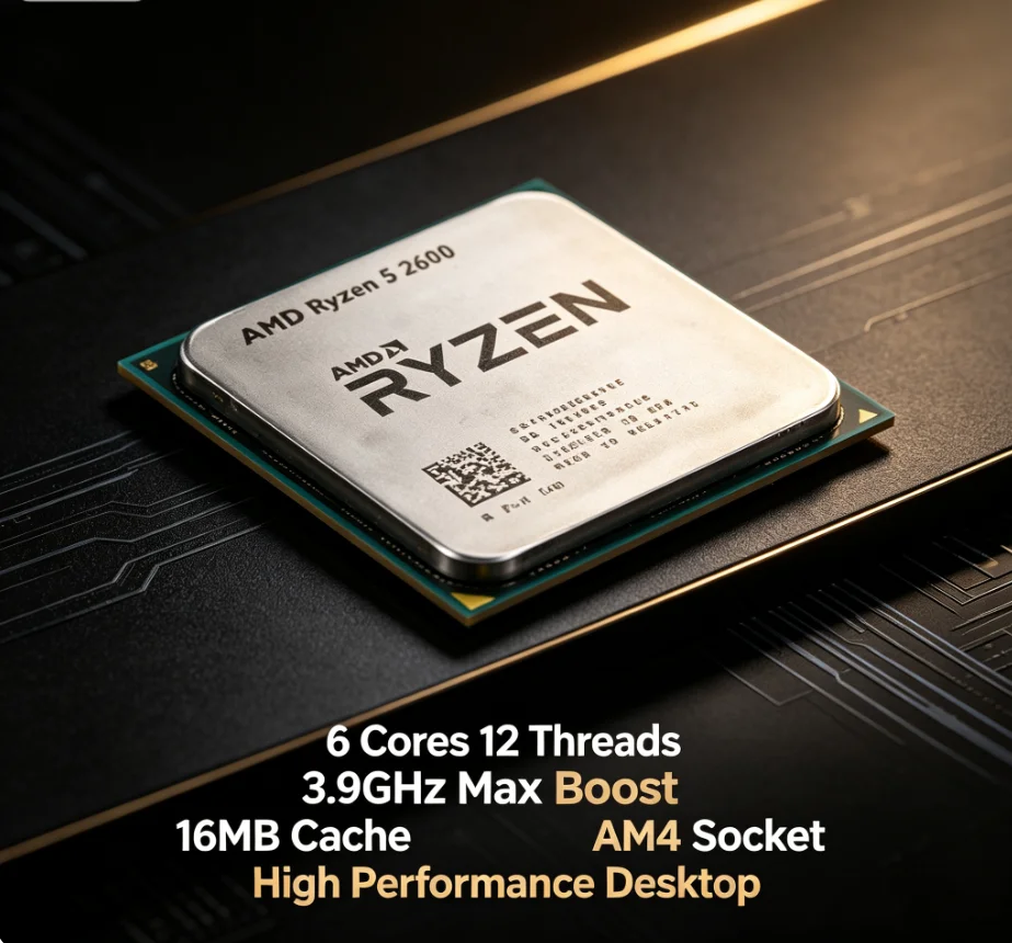 Cpu Fan - Procesador AMD Ryzen 5 2600 R5