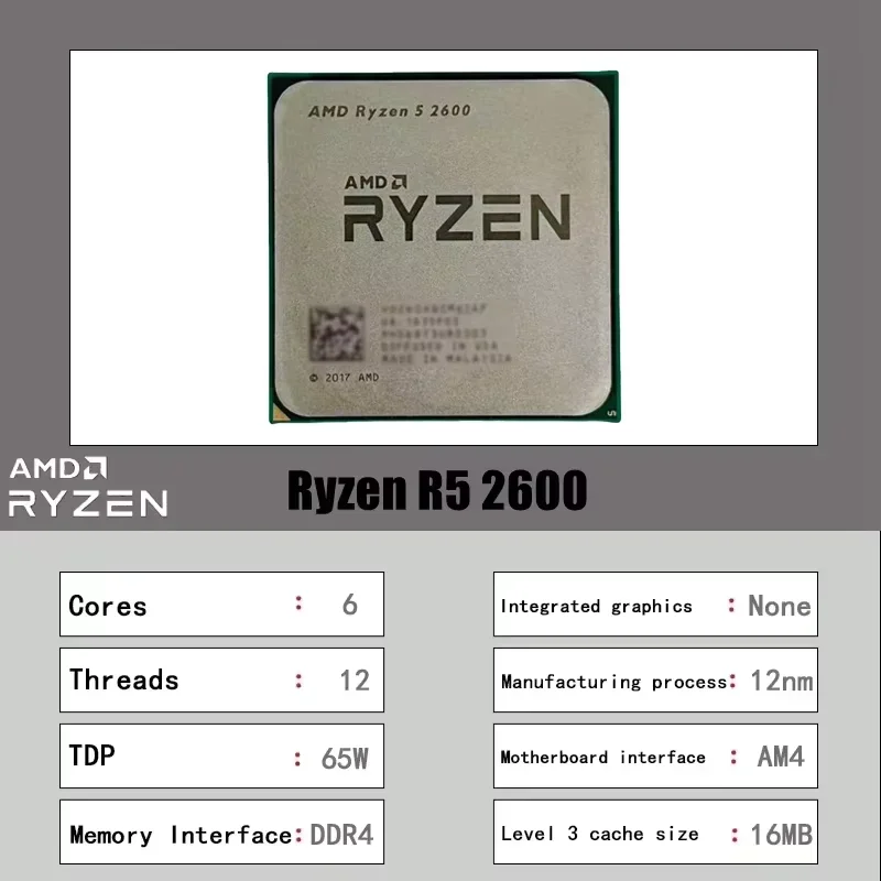 Procesador AMD Ryzen 5 2600 R5 - Cpu Fan reseña y precio