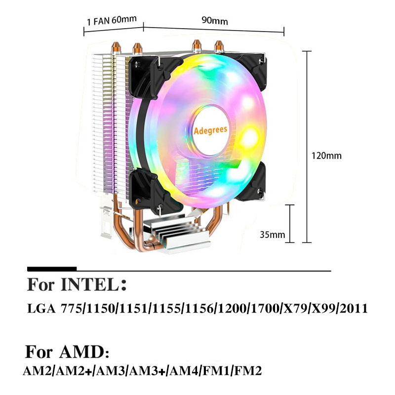 Enfriador de CPU 3 pines/4 pin - Cpu Cooler reseña y precio