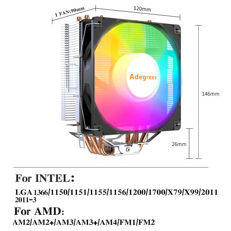 Enfriador de CPU X99 Tower, 4  - Air Cooler Cpu reseña y precio