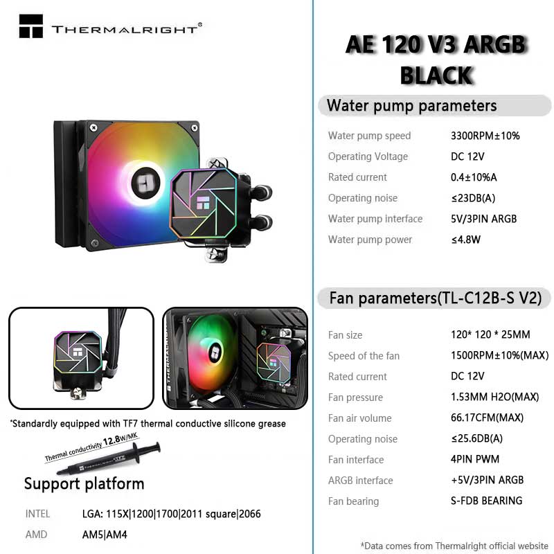 Thermalright AQUA ELITE 120 V3 - Aio Liquid Cooler reseña y precio