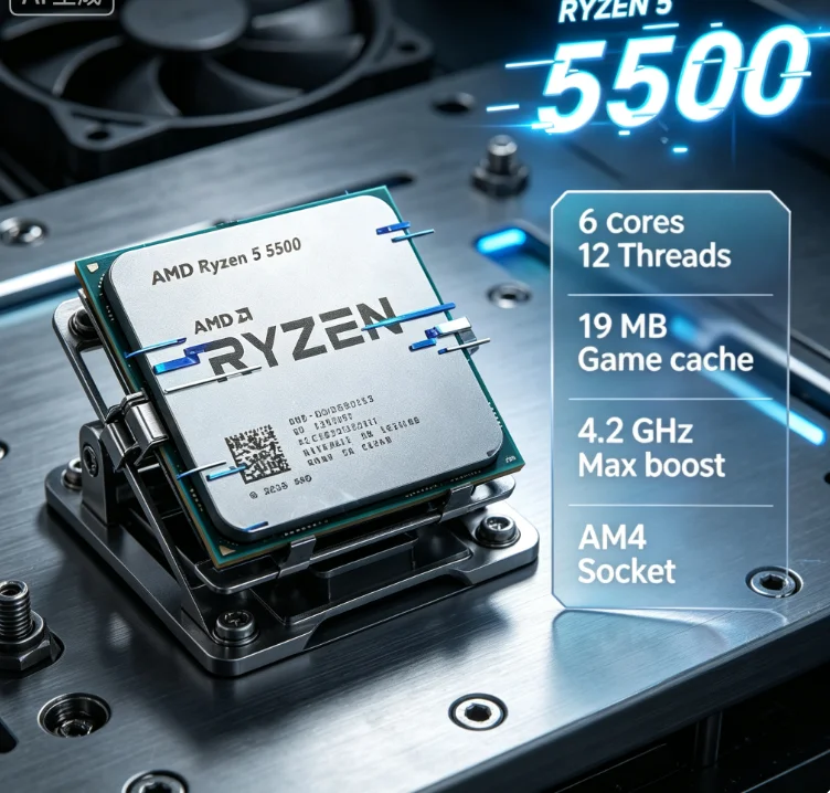 CPU AMD Ryzen 5 5500 R5 5500 d - Cpu Cooler reseña y precio